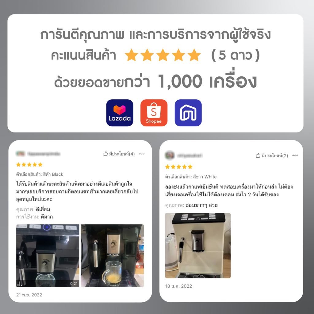 รีวิวเครื่องชงกาแฟอัตโนมัติ Coffee Press